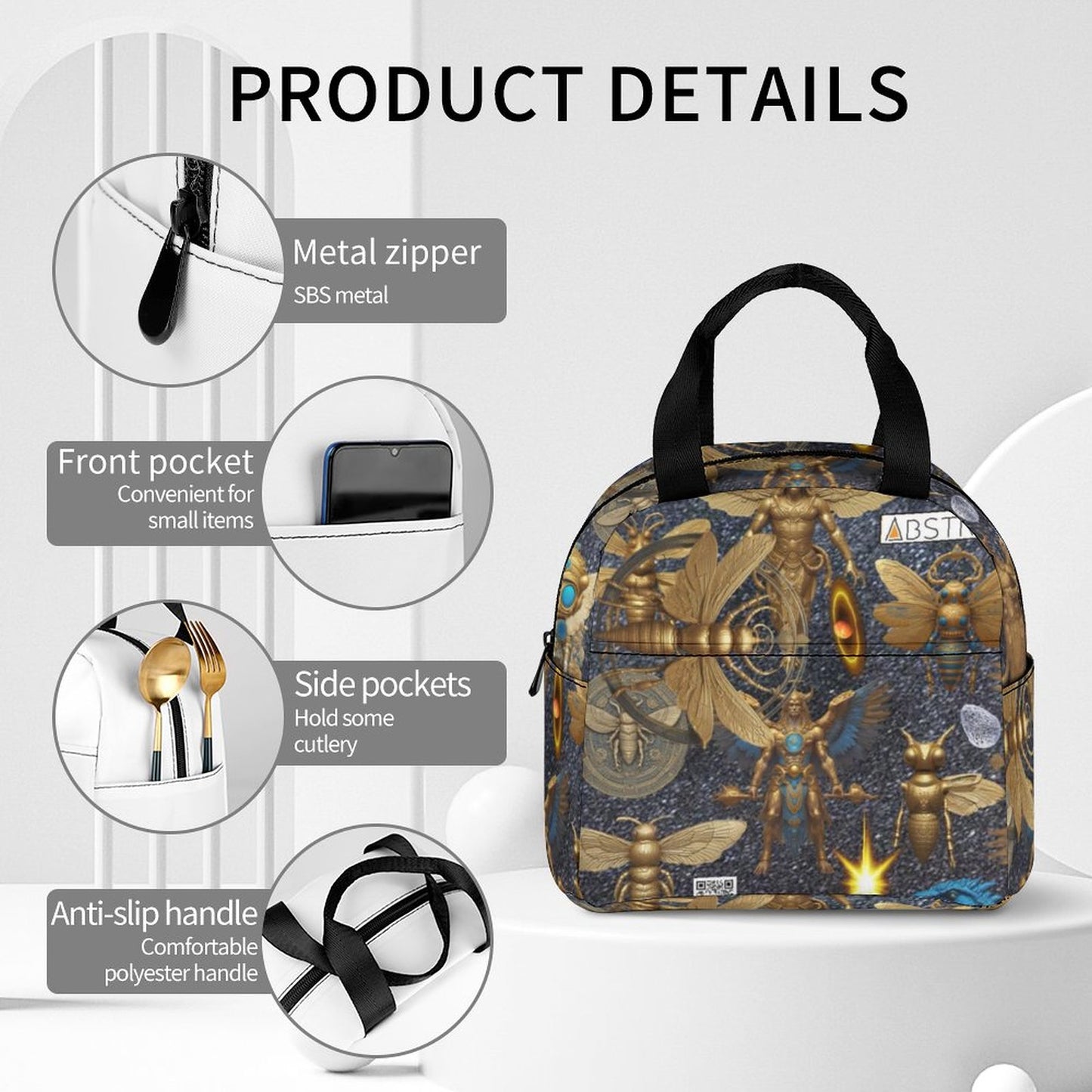 Large Insulated Lunch Totes for Adults (All-Over Printing)