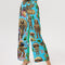 Ancient Abstrak Collection Women's All-Over Print High-Rise Wide Leg Pants