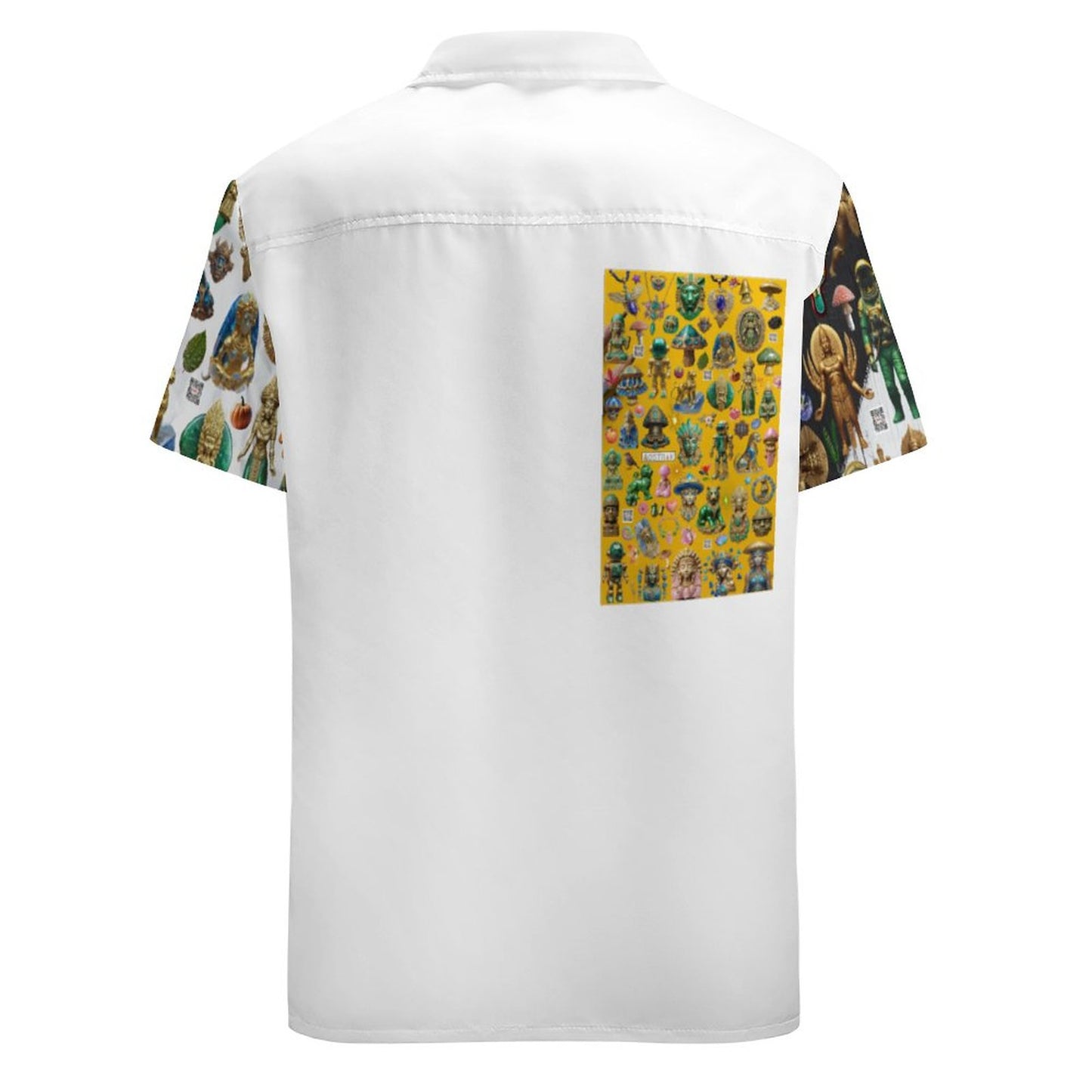 Men's Short SleeveT-Shirts with Pocket and All-Over printing Design NS