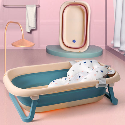 Baby Bath Seat Support Mat Foldable Baby Bath Tub Pad & Chair Newborn Bathtub Pillow Infant Anti-Slip Soft Comfort Body Cushion