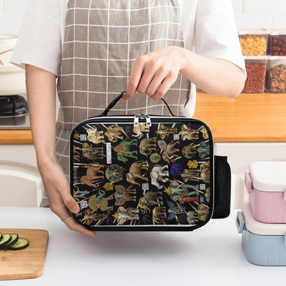 PU Leak-proof Lunch Bag with Detachable Buckled Handle