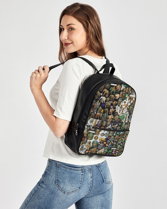 Abstraknyc Classic Faux Leather Backpack