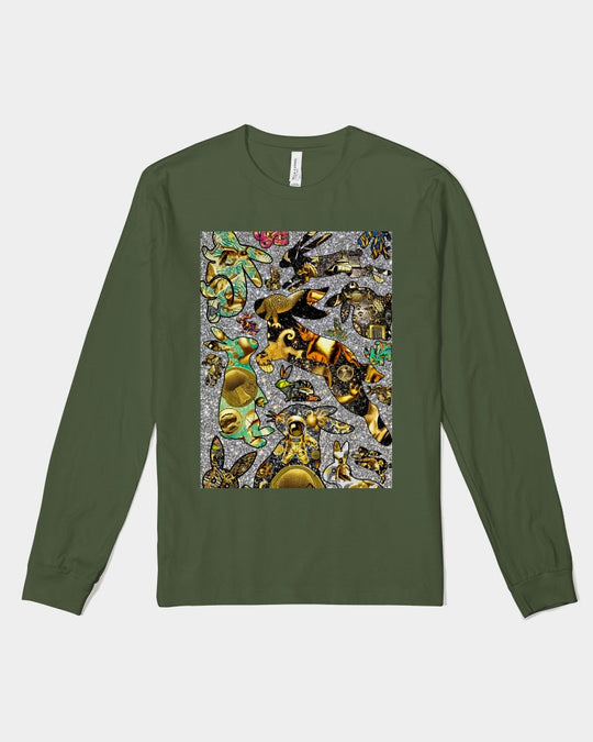 Robotic Abstrak Unisex Jersey Long Sleeve Tee | Bella + Canvas