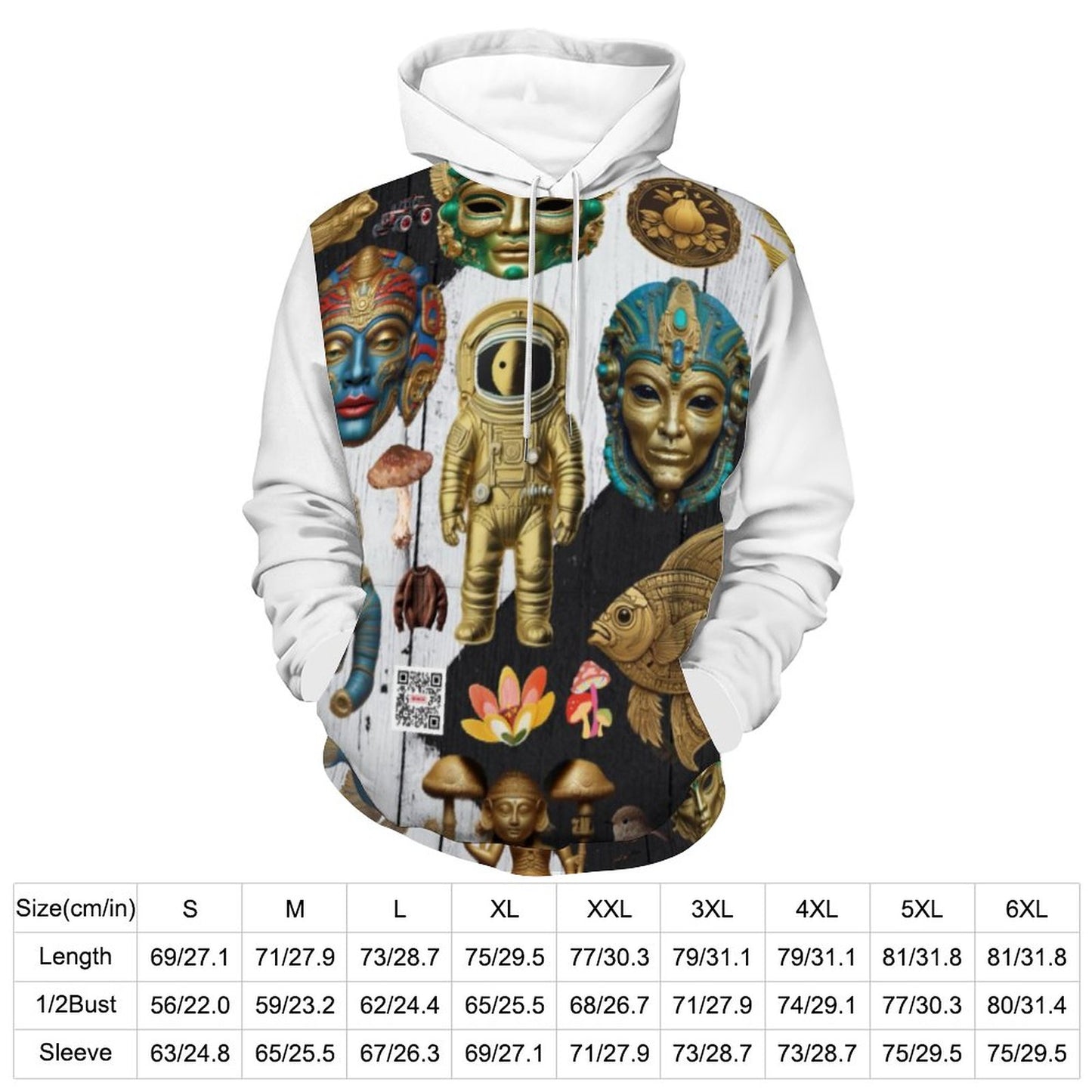 230gsm Men's Cool Hoodie with Double-layer Cap (All-Over Printing)