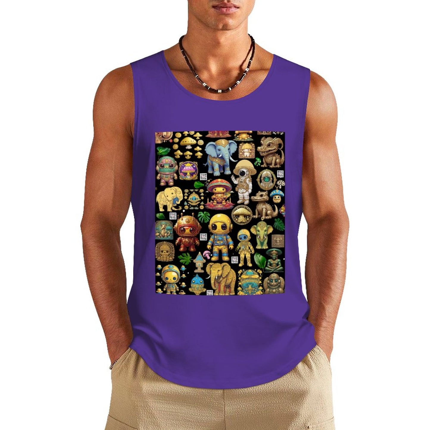 DTF 160gsm Men's Cotton Tank Top BX (Front Printing)