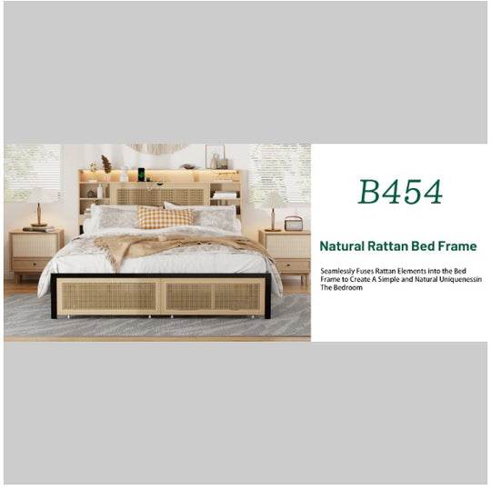 Queen-size Bed Frame With Storage