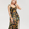 Nature Abstrak Women's All-Over Print Tie Strap Split Dress