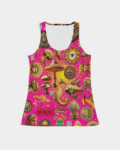 Eye and Face Abstrak Women's All-Over Print Tank