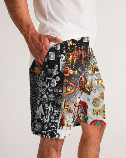 Matrix Vison Men's All-Over Print Jogger Shorts