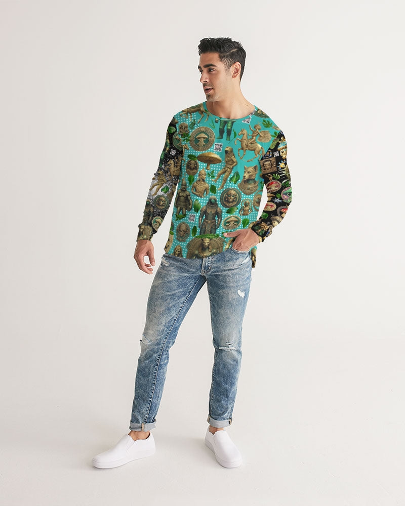 Mushroom Abstak Collection Men's All-Over Print Long Sleeve Tee