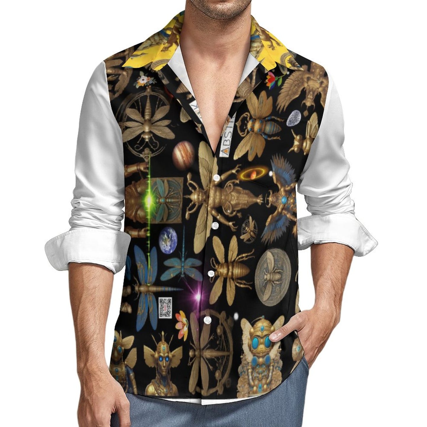 Men's Long Sleeve Shirt with Pocket LS (All-Over Printing)