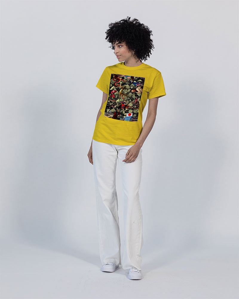 Trendy Abstrak Pattern Unisex Heavy Cotton T-Shirt | Gildan