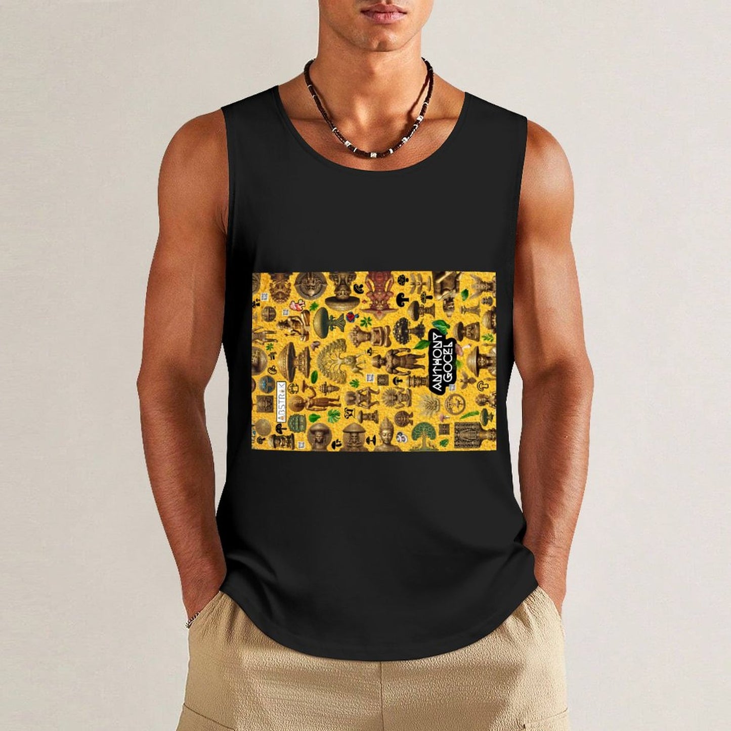 DTF 160gsm Men's Cotton Tank Top BX (Front Printing)