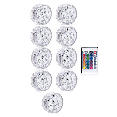 3 LEDs Underwater Light 16 Colors RGB IP68 Waterproof Swimming Pool Light RF Remote Control Submersible Lights For Pond Vase