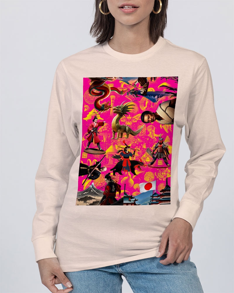 Trendy Abstrak Pattern Unisex Long Sleeve Tee | Lane Seven