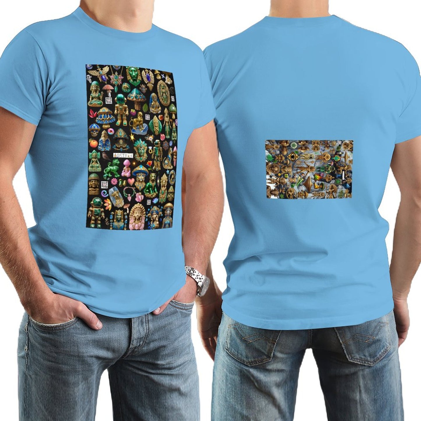 DTG 150gsm Short Sleeve Tshirt Men (High Definition & Dual-sided Printing)