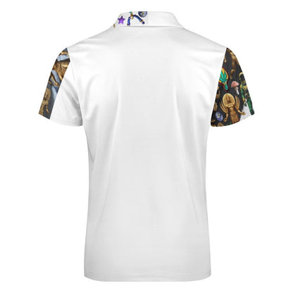 Men's Short Sleeve POLO Shirt with Zipper B470 (All-Over Printing)