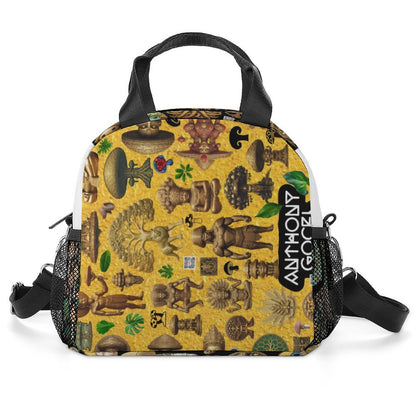 Insulated Lunch Crossbody Bag with Strap for Office School Picnic (All-Over Printing)