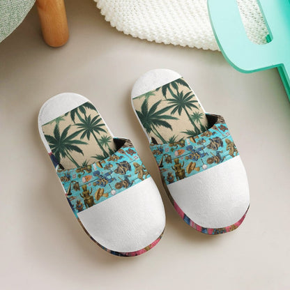 Flannel Children's Cotton Slippers (All-Over Printing)