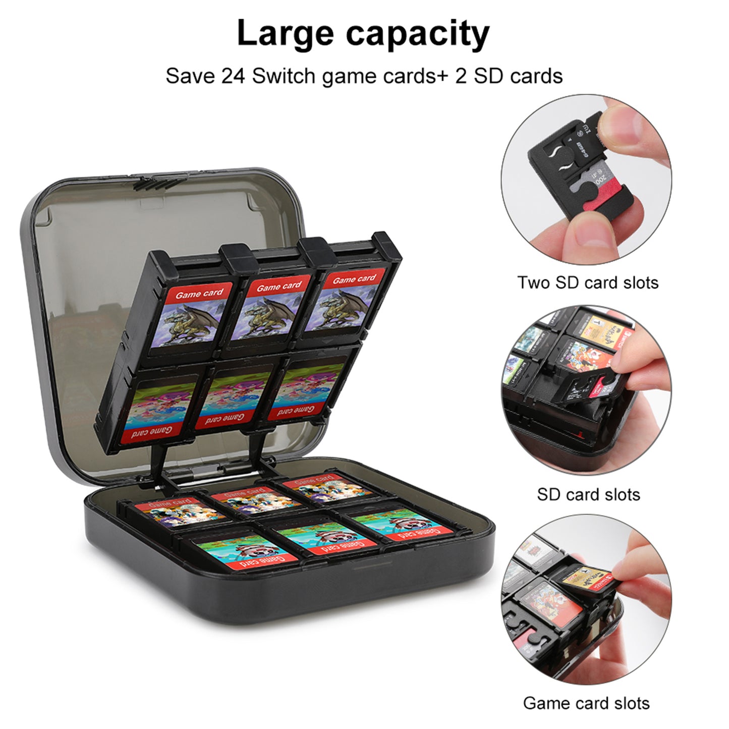 24-Slot Game Card Case for Nintendo Switch Lite