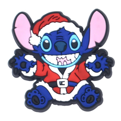 1pcs Disney Stitch Christmas Series shoe Charms Designer for Shoe Accessories for Classic Clog Kids Gift Hot Sale