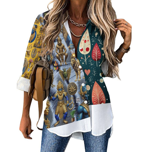 Women's Irregular Shirt B648 (All-Over Printing)