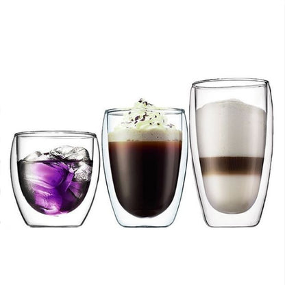 Creative Egg-Shaped Double-Layer Insulated Glass Water Beer Coffee Cup Set Transparent Drinkware