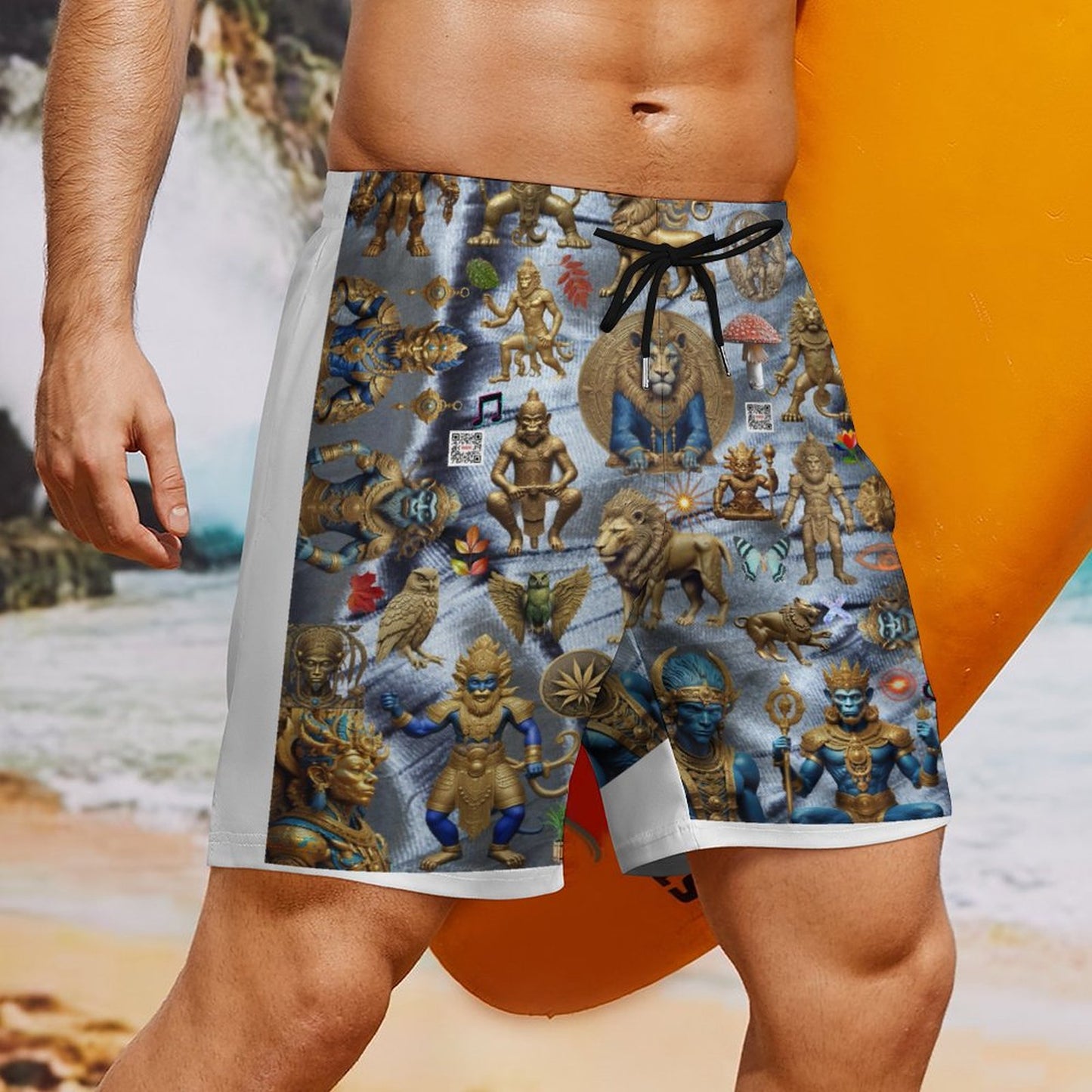 Men's Beach Shorts with 4 Pockets