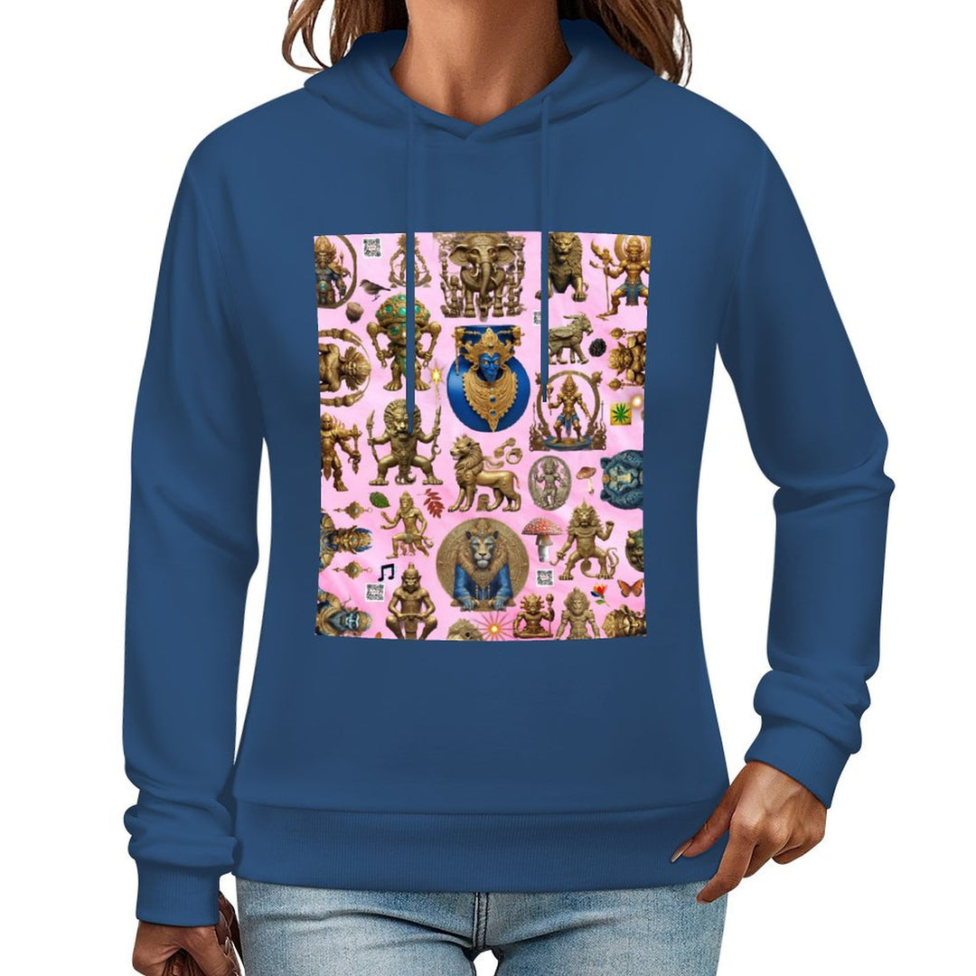 DTG 255gsm Cotton Printed Hoodie for Women (Front Printing)