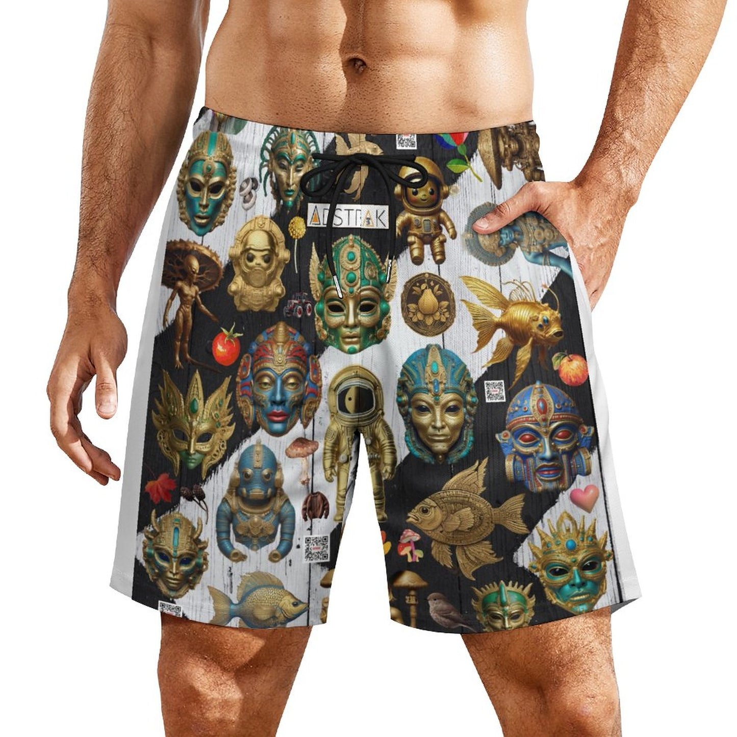 Men's Beach Shorts with 4 Pockets