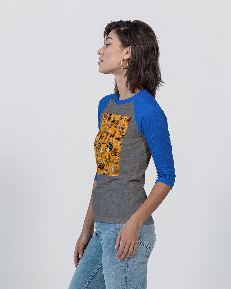 Nature Abstrak Unisex Three-Quarter Sleeve Baseball Tee | Bella + Canvas