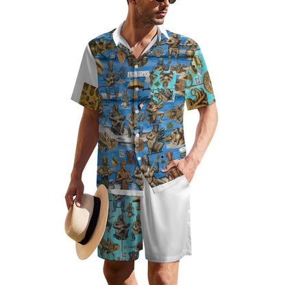 Short Sleeve Shirt and Shorts Set B339D1P (All-Over Printing)