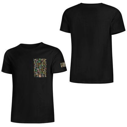 DTF 160gsm Men's Short Sleeve Cotton T-shirt (Dual-sided+Sleeve Printing)