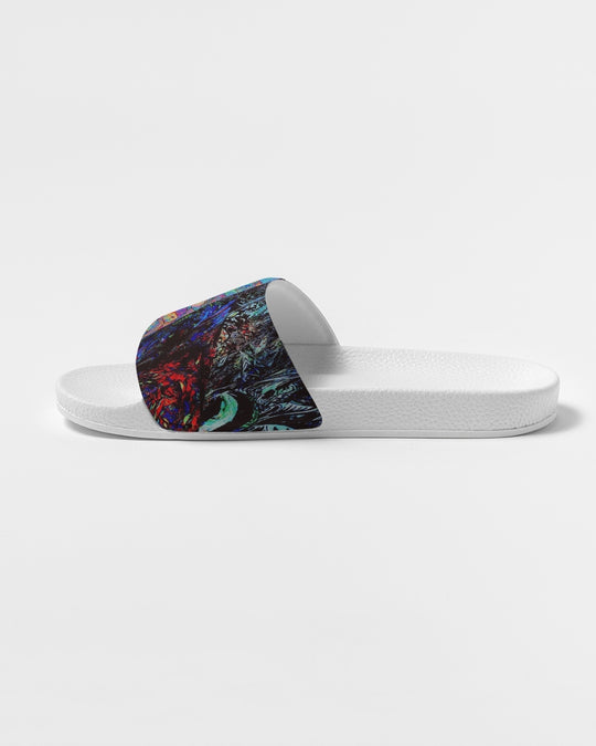 Psychedelic Space Abstract Design Women's Slide Sandal