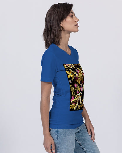 Robotic Abstrak Unisex Jersey V-Neck Tee | Bella + Canvas