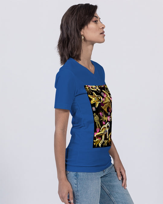 Robotic Abstrak Unisex Jersey V-Neck Tee | Bella + Canvas