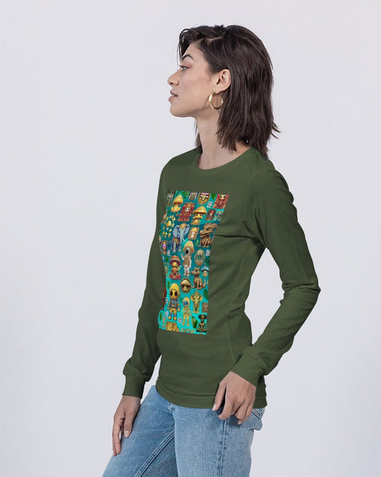 Alien Trendy Abstrak Collection Unisex Jersey Long Sleeve Tee | Bella + Canvas