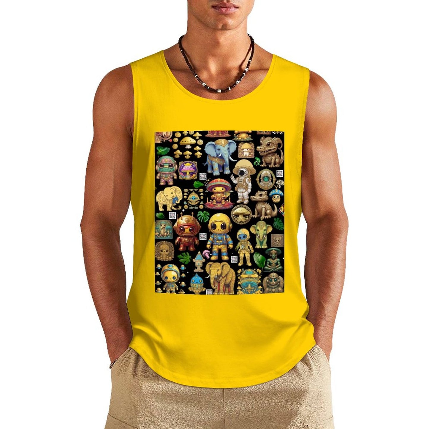 DTF 160gsm Men's Cotton Tank Top BX (Front Printing)