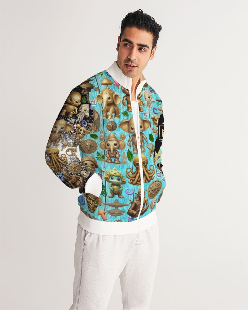 Elephant Collection Men's All-Over Print Track Jacket