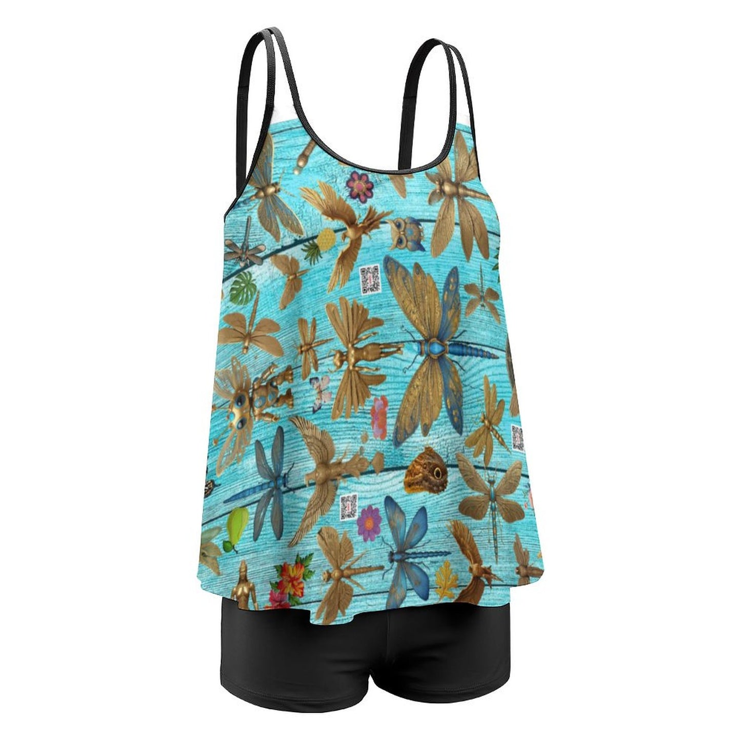 Tankini Two Piece Swimsuits QZ6072 (All-Over Printing on the Top)