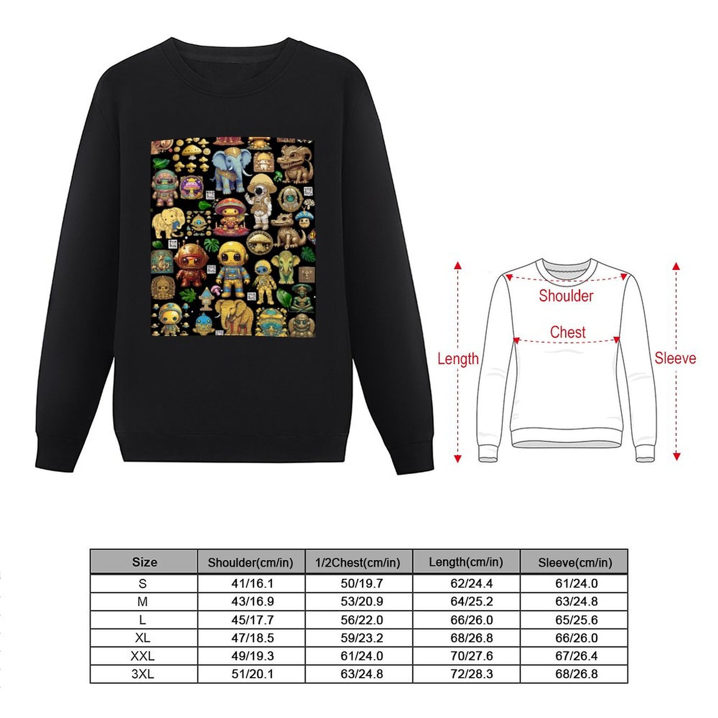 DTG 260gsm Women's Printed Sweatshirt (Front Printing)