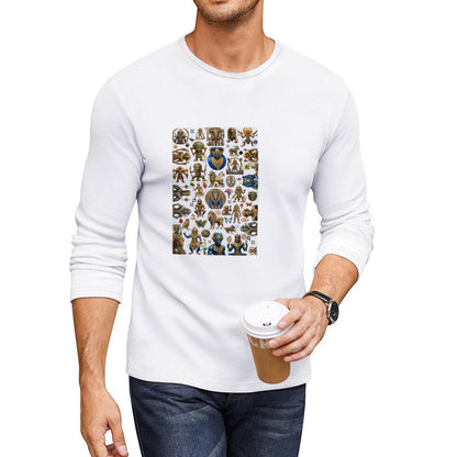 DTG 180gsm Men's Crewneck Long Sleeve T-shirt (Front Printing)