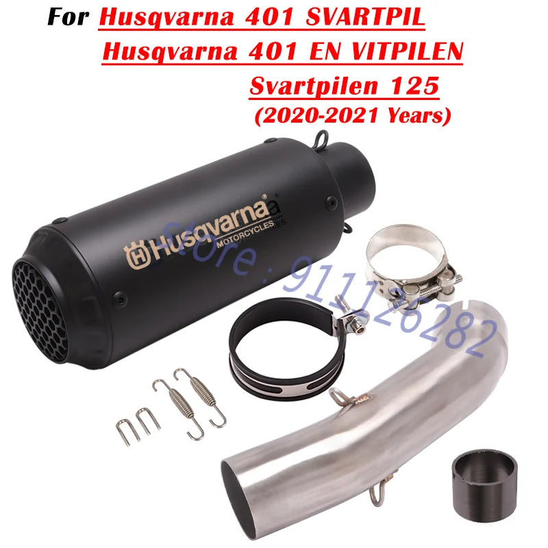 For Husqvarna 401 SVARTPILEN 401 VITPILEN 250 2018 19 2020 2021 2022 Motorcycle Exhaust Escape Modify With Mid Link Pipe Muffler