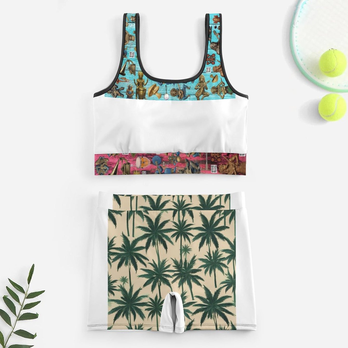 Custom Printed Yoga Workout Outfits YJ052