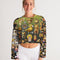 4 Annunaki Abstrak Collection Women's All-Over Print Cropped Sweatshirt