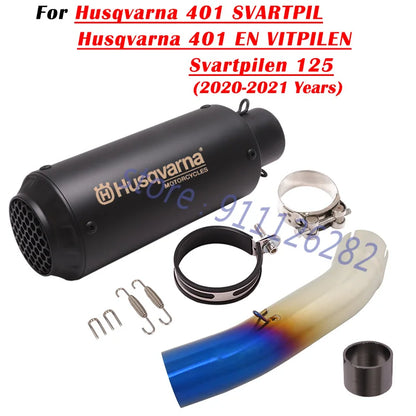 For Husqvarna 401 SVARTPILEN 401 VITPILEN 250 2018 19 2020 2021 2022 Motorcycle Exhaust Escape Modify With Mid Link Pipe Muffler