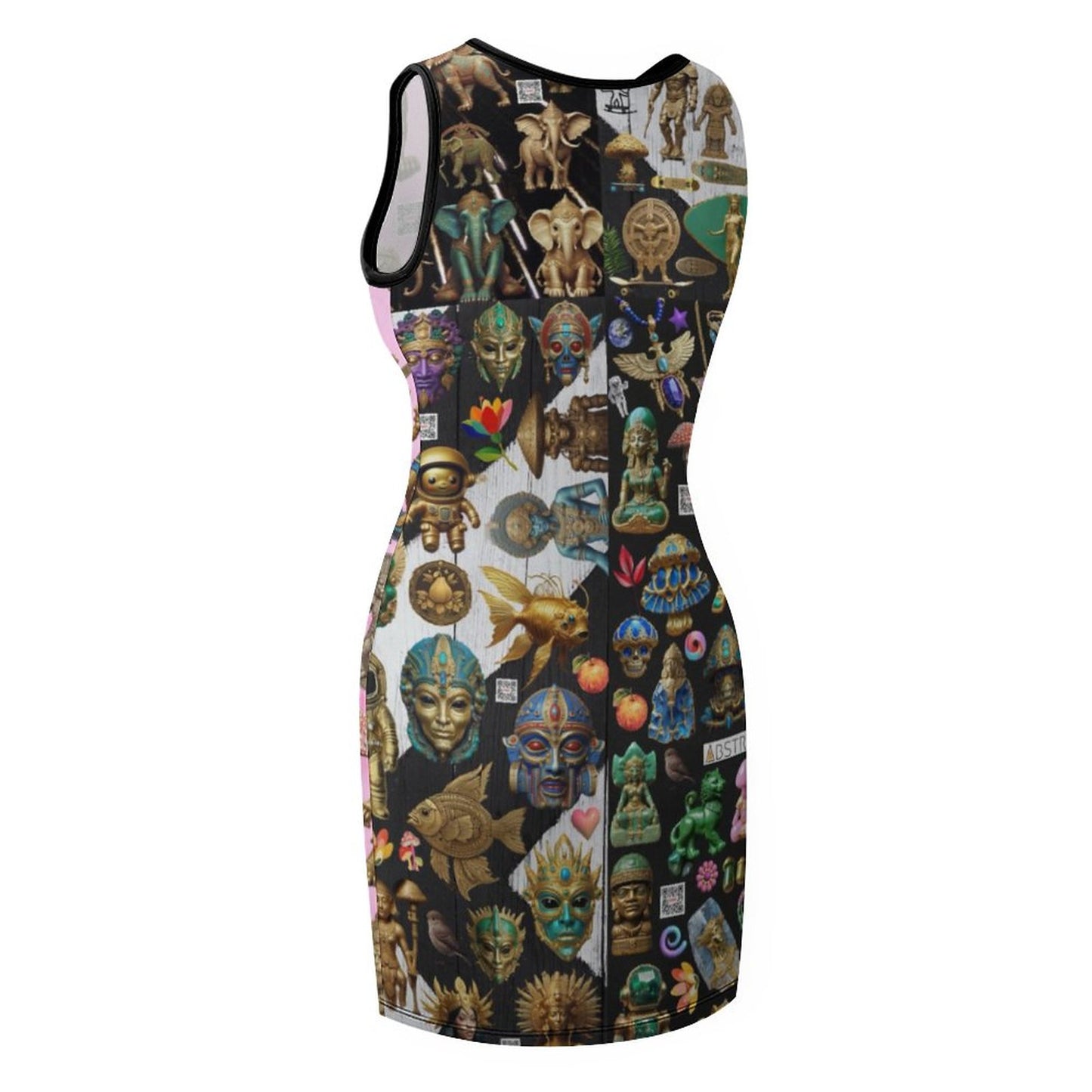 Sleeveless Ladies Tank Dress NZ014 (All-Over Printing)