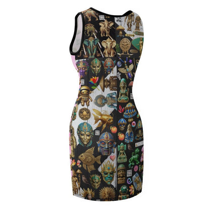 Sleeveless Ladies Tank Dress NZ014 (All-Over Printing)