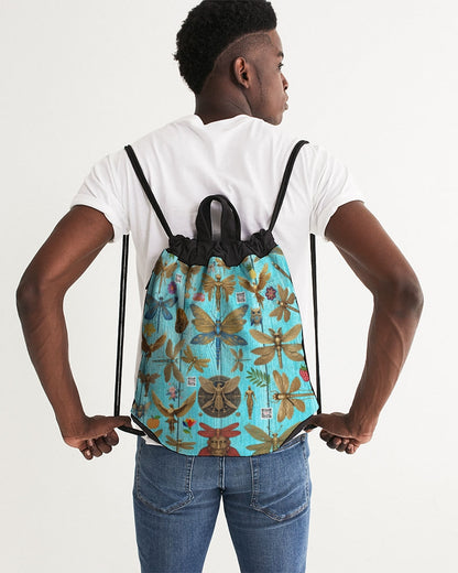 Abstrak dragonfly Canvas Drawstring Bag