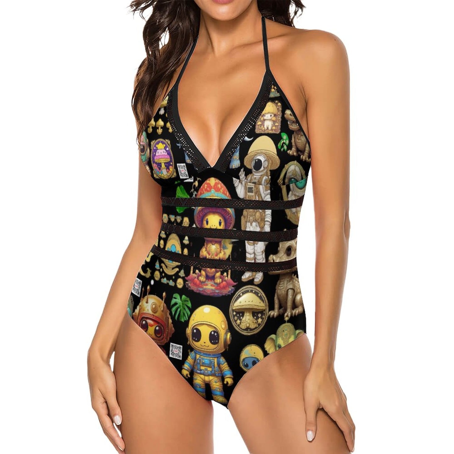 Women's Halter One-Piece Swimsuits YS20001 (All-Over Printing)